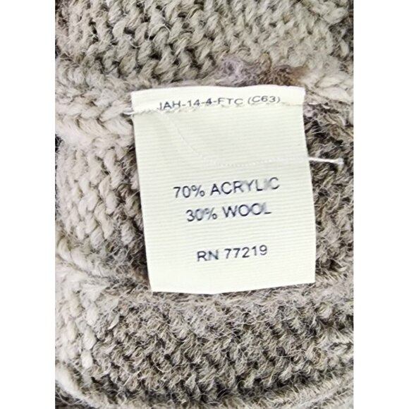 Joseph Abboud Sweater Mens Large Brown Wool Blend Casual Dad Made In Italy - Picture 10 of 11